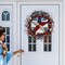 22-Inch Artificial Patriotic Wreath – 4th of July Decoration with Berries and Stars for Front Door, Wall, Indoor & Outdoor Use
